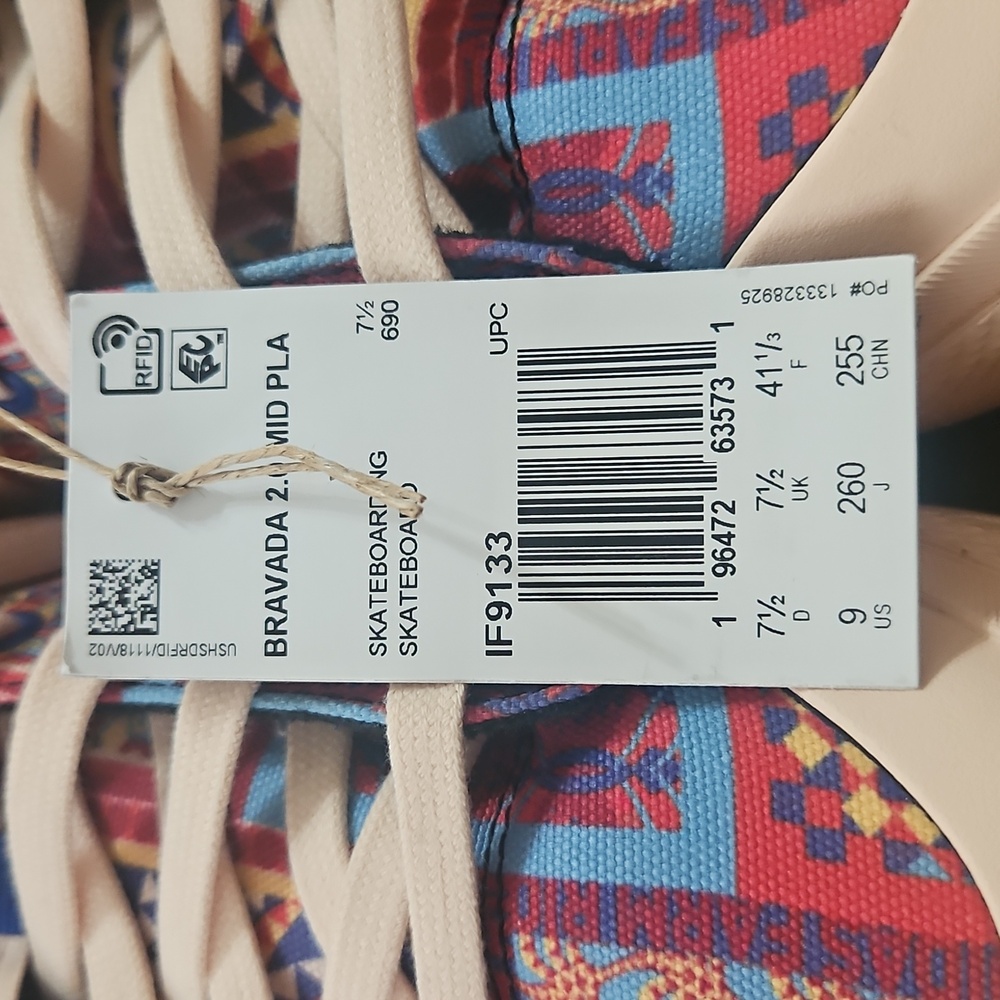 NWT Adidas Multicolor Patterned Sneakers - Picture 6 of 6
